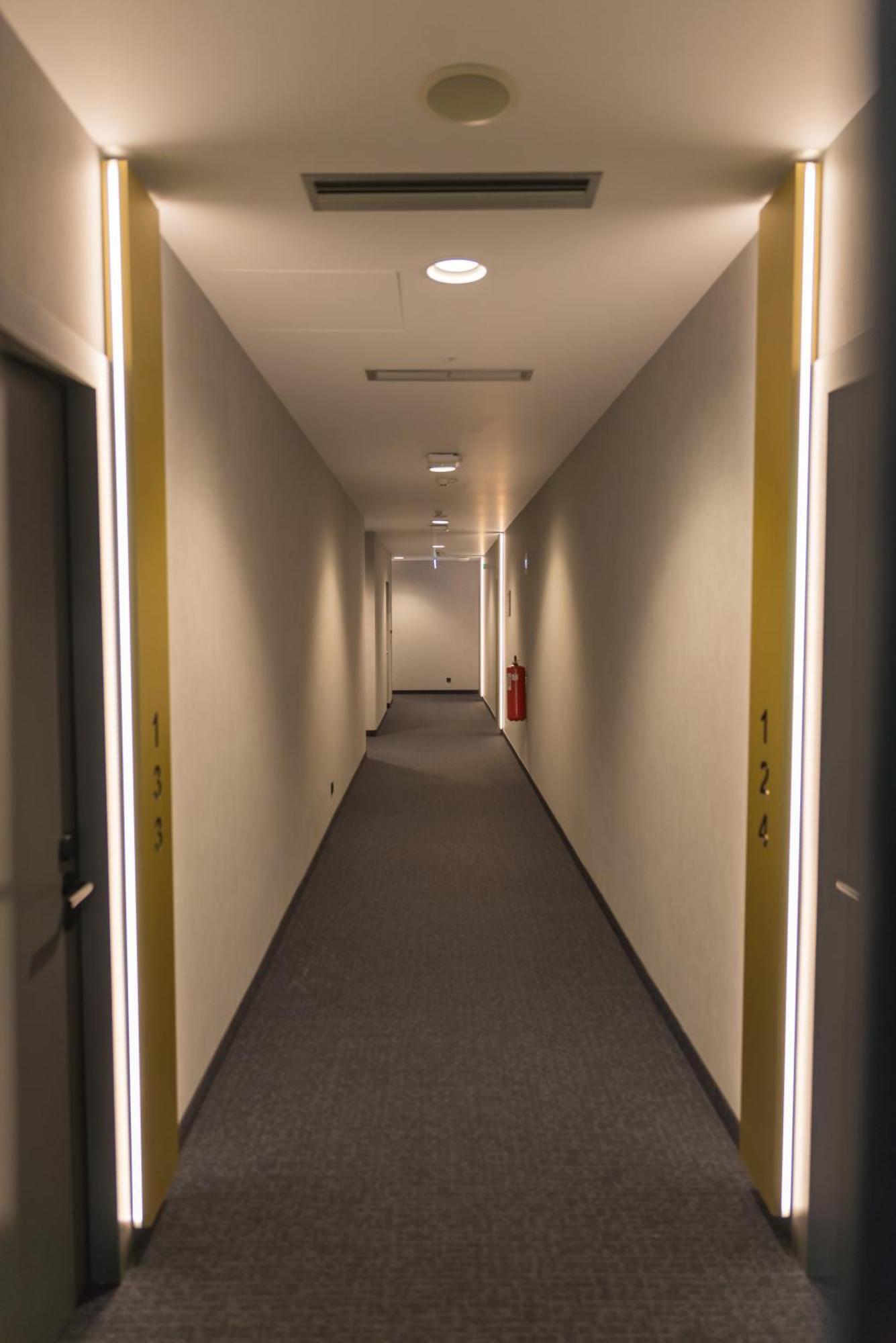 Mk Hotel Tirana Ринас Экстерьер фото A corridor in the new building